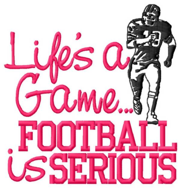 Picture of Serious Football Machine Embroidery Design