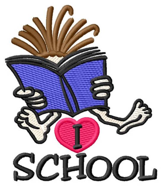 Picture of I Love School Machine Embroidery Design