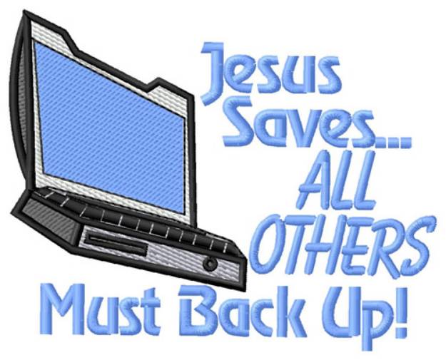 Picture of Jesus Saves Machine Embroidery Design