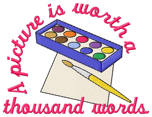 A Thousand Words Machine Embroidery Design