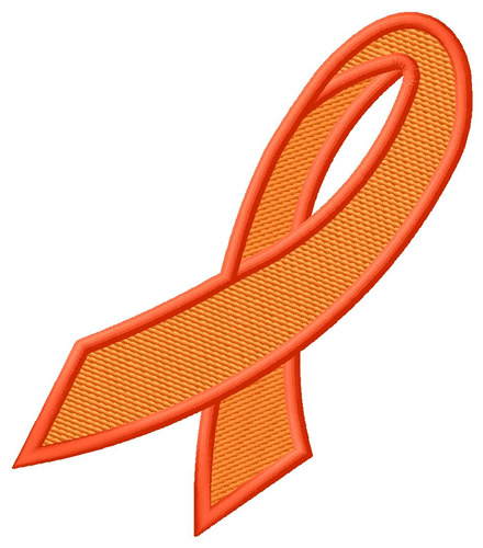 Orange Ribbon Machine Embroidery Design