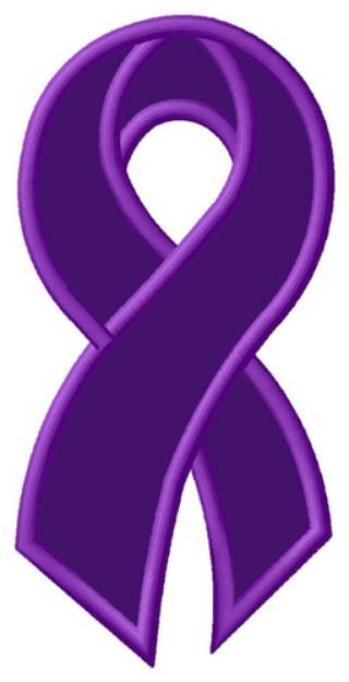 Picture of Purple Ribbon Machine Embroidery Design