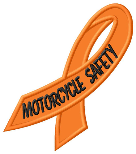 Motorcycle Safety Machine Embroidery Design