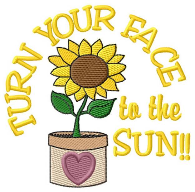 Picture of Potted Sunflower Machine Embroidery Design