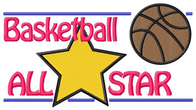 Picture of Basketball All Star Machine Embroidery Design