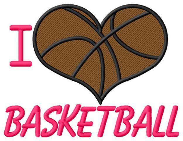 Picture of Love Basketball Machine Embroidery Design