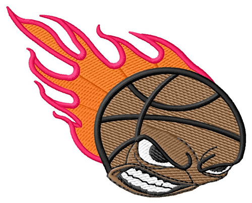 Basketball Face Machine Embroidery Design