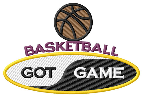 Basketball Got Game Machine Embroidery Design