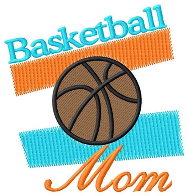 Picture of Basketball Mom Machine Embroidery Design