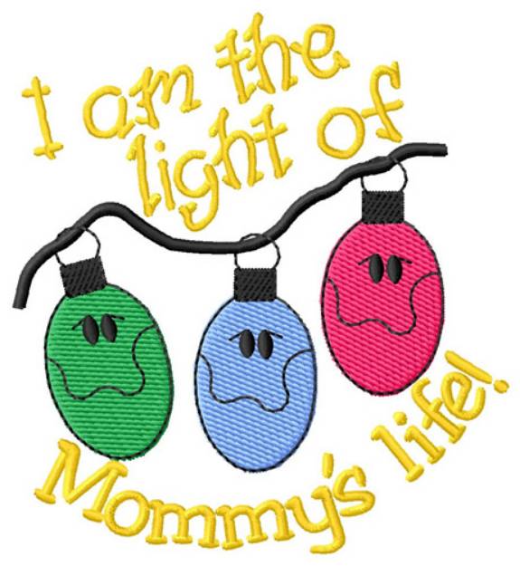 Picture of Mommys Christmas Lights Machine Embroidery Design