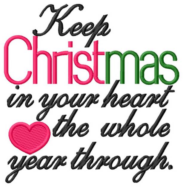 Picture of Christmas In Your Heart Machine Embroidery Design