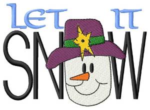 Picture of Let It Snow Machine Embroidery Design