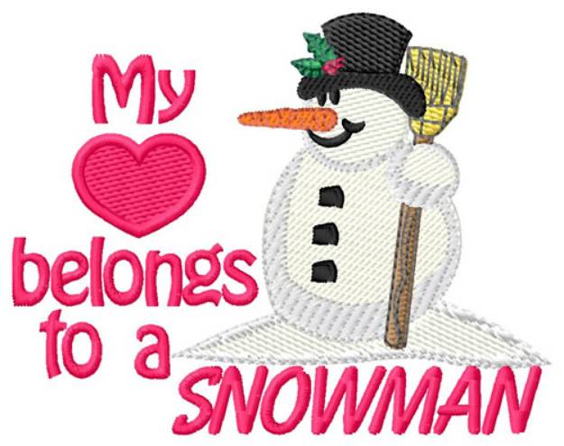 Picture of Belongs to Snowman Machine Embroidery Design