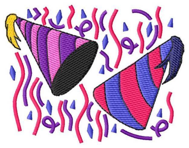 Picture of Party Hats Machine Embroidery Design