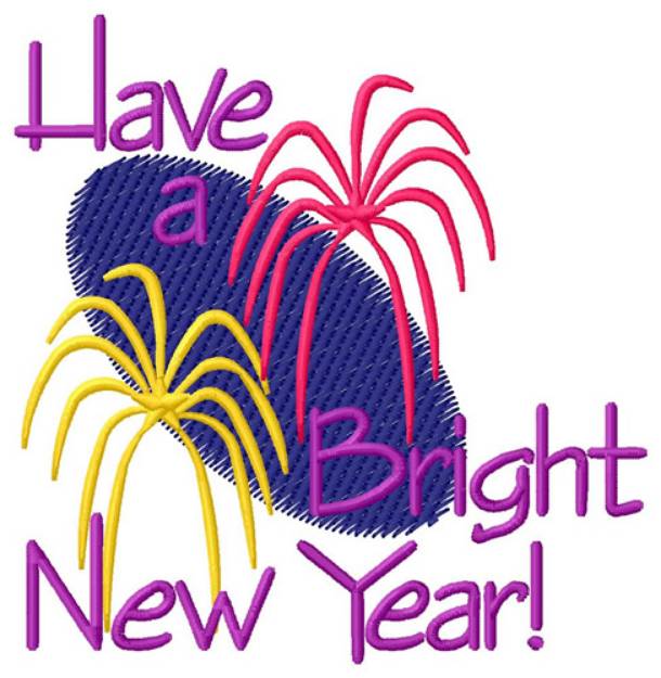 Picture of Bright New Year Machine Embroidery Design