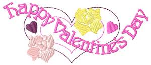 Picture of Happy Valentines Day Machine Embroidery Design