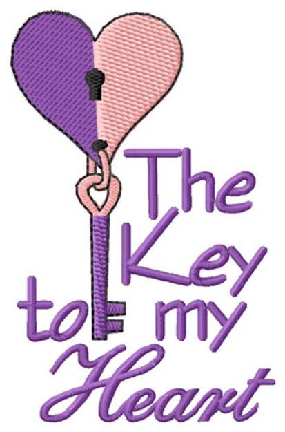 Picture of Key To My Heart Machine Embroidery Design