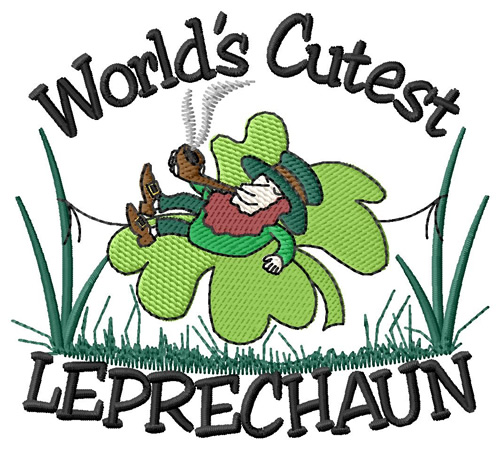 Worlds Cutest Leprechaun Machine Embroidery Design
