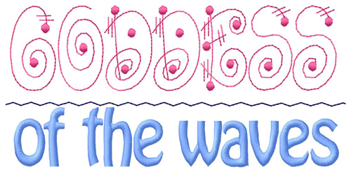 Goddess Of The Waves Machine Embroidery Design