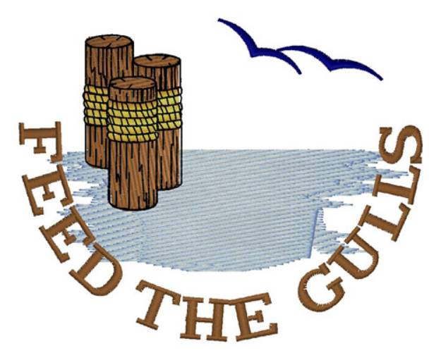 Picture of Feed The Gulls Machine Embroidery Design