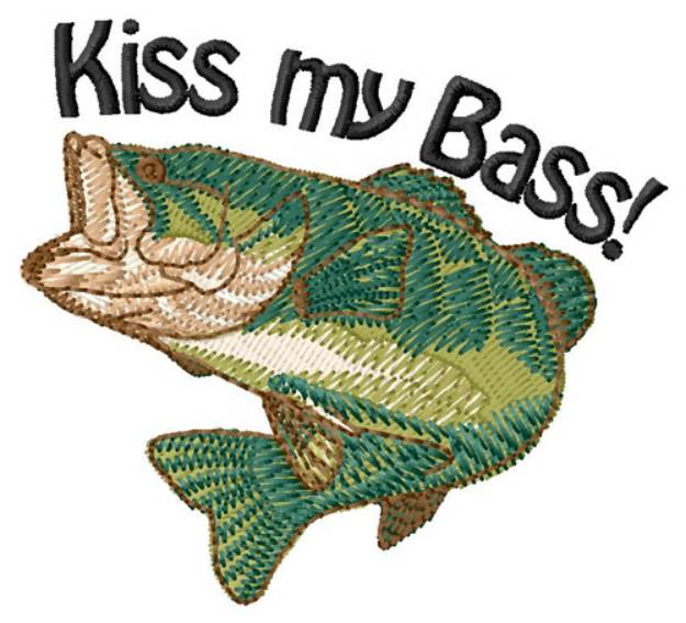 Picture of Kiss My Bass Machine Embroidery Design