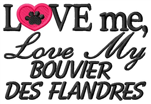 Bouvier Des Flandres Machine Embroidery Design