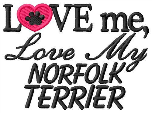 Norfolk Terrier Machine Embroidery Design
