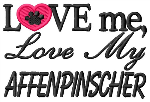 Affenpinscher Machine Embroidery Design