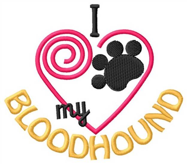 Picture of Bloodhound Machine Embroidery Design