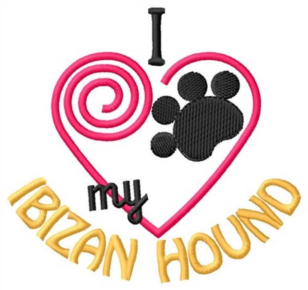 Picture of Ibizan Hound Machine Embroidery Design