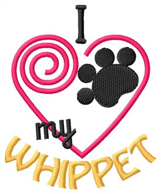 Picture of Whippet Machine Embroidery Design