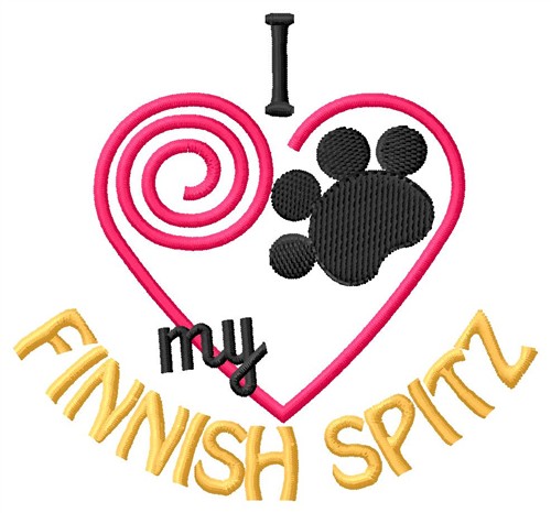 Finnish Spitz Machine Embroidery Design