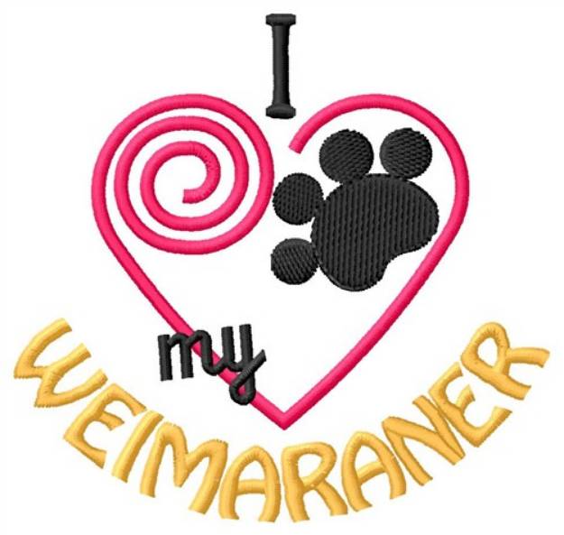 Picture of Weimaraner Machine Embroidery Design