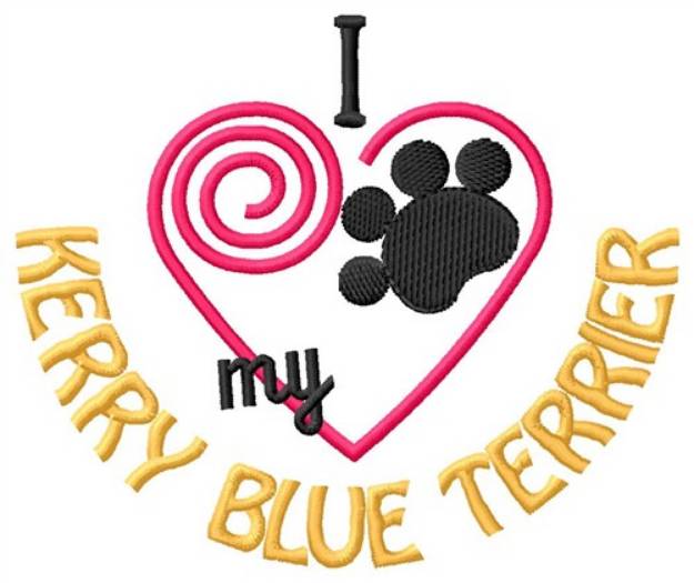 Picture of Kerry Blue Terrier Machine Embroidery Design