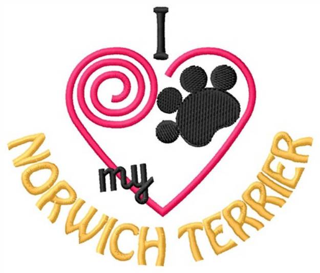Picture of Norwich Terrier Machine Embroidery Design