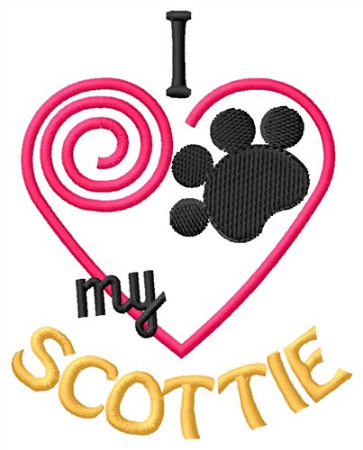 Scottie Machine Embroidery Design
