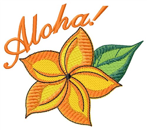 Aloha Machine Embroidery Design
