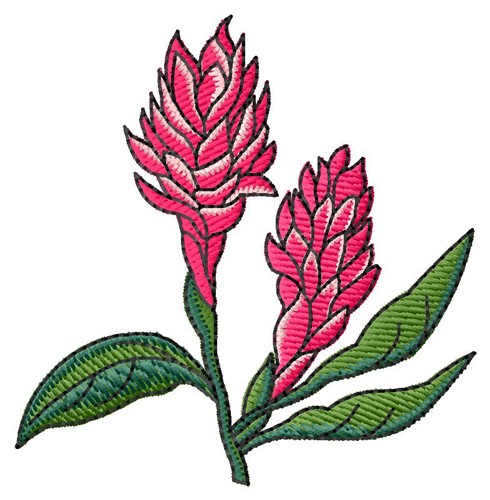 Red Ginger Machine Embroidery Design