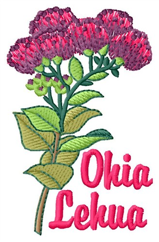 Ohia Lehua Machine Embroidery Design
