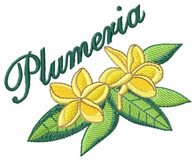 Picture of Plumeria Machine Embroidery Design