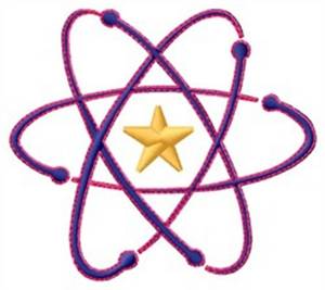 Picture of Atom Machine Embroidery Design