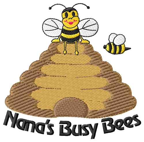 Nanas Busy Bees Machine Embroidery Design