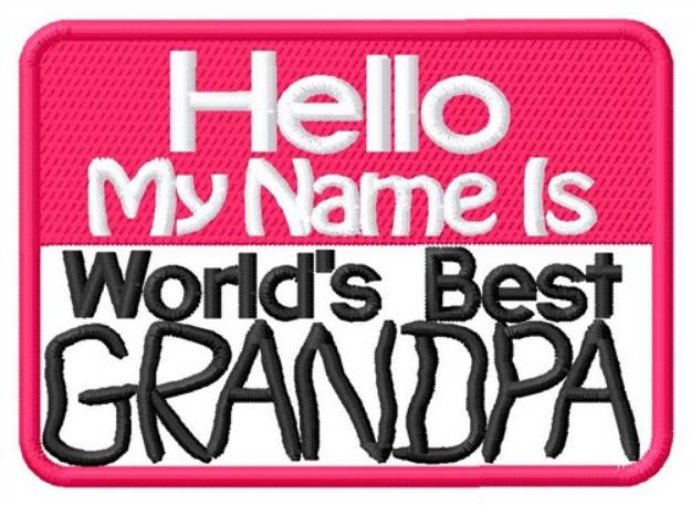 Picture of Best Grandpa Machine Embroidery Design