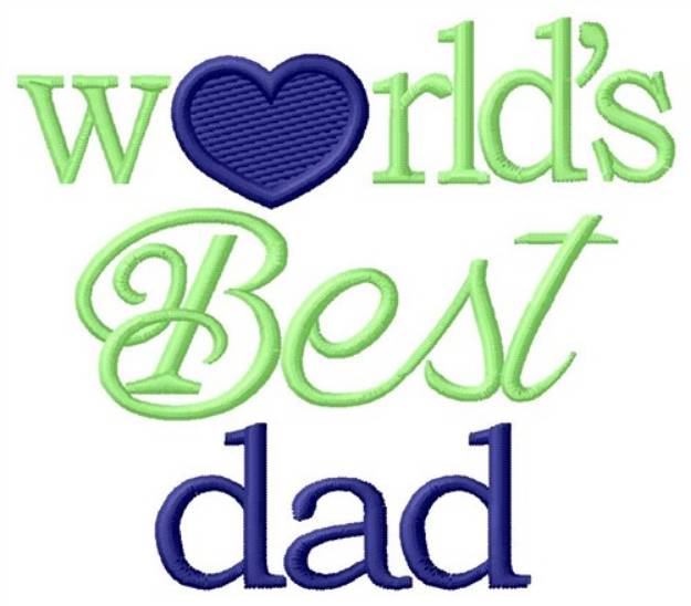 Picture of Best Dad Machine Embroidery Design