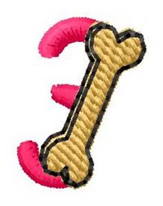 Picture of Bone Number 3 Machine Embroidery Design