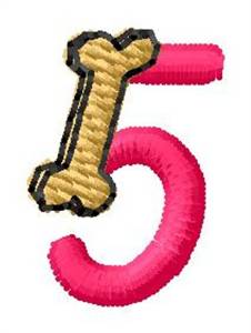 Picture of Bone Number 5 Machine Embroidery Design