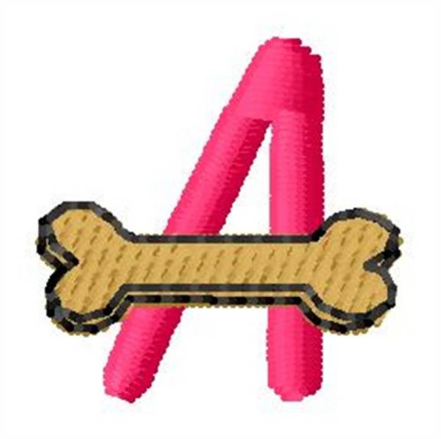 Picture of Bone Letter A Machine Embroidery Design