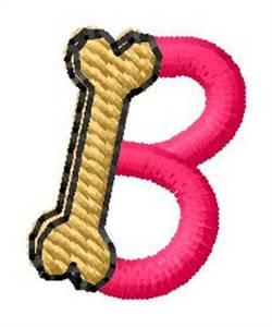 Picture of Bone Letter B Machine Embroidery Design