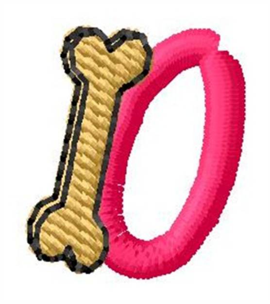 Picture of Bone Letter O Machine Embroidery Design