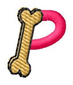 Picture of Bone Letter P Machine Embroidery Design